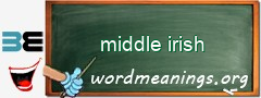 WordMeaning blackboard for middle irish